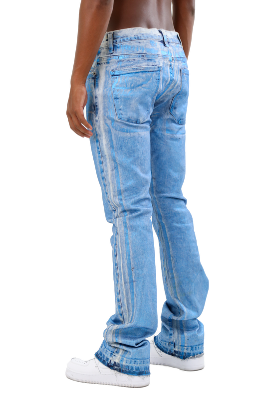 ASJ08 FOIL WASH STACKED JEANS