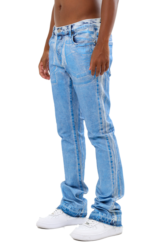 ASJ08 FOIL WASH STACKED JEANS