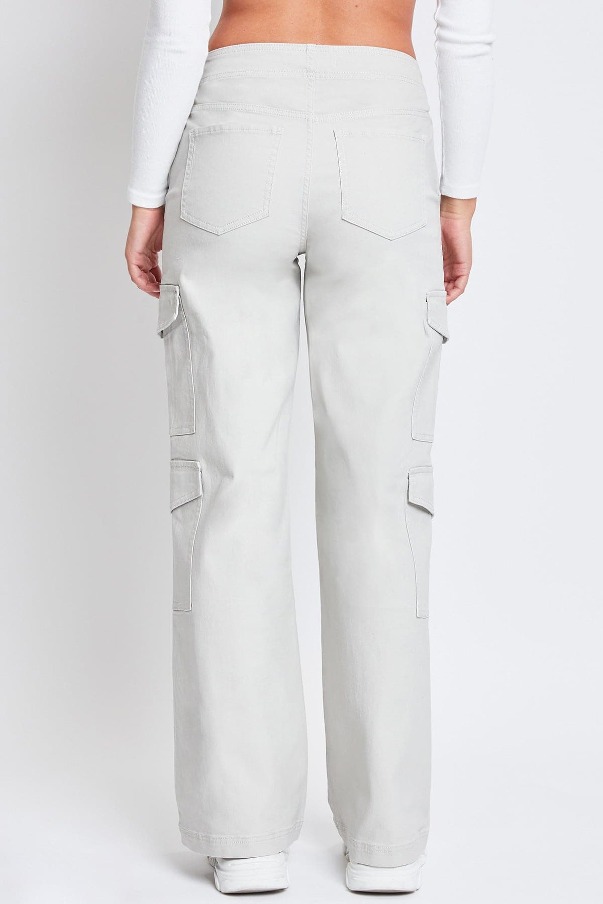 Juniors High Rise Wide Leg Cargo Pants