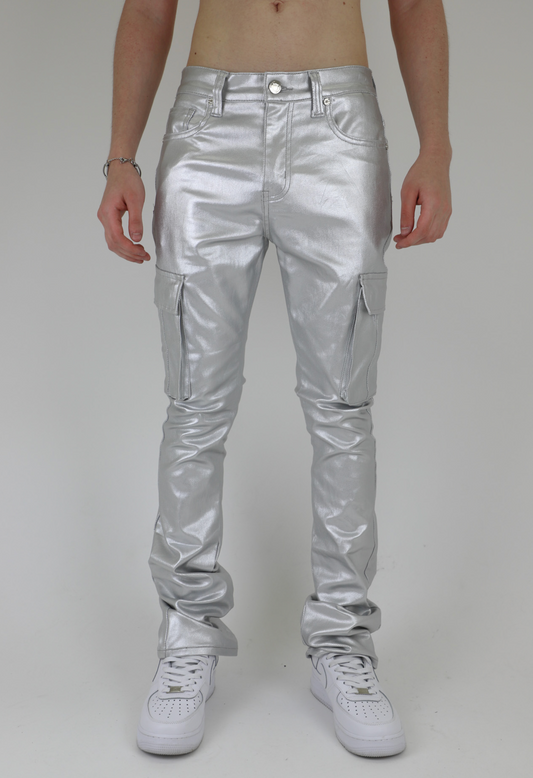 ASJ8069 METALLICA DIP STACKED JEANS