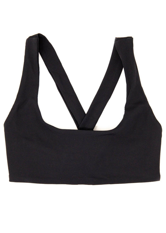 Sunset Bikini Top X Black Eco-Rib