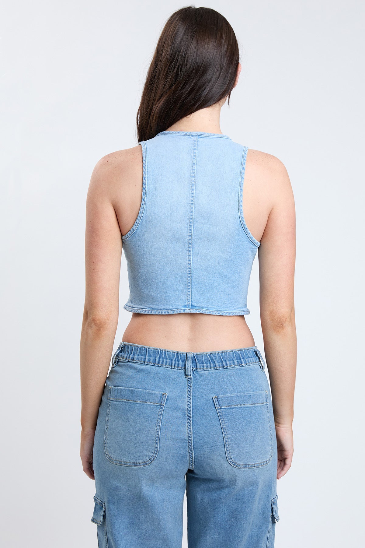 Cropped Tie Front Vest: Effortless Style