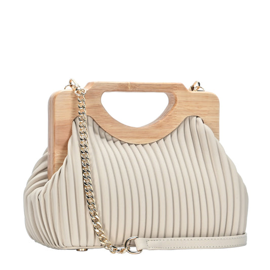 Coraline Wood frame Clutch