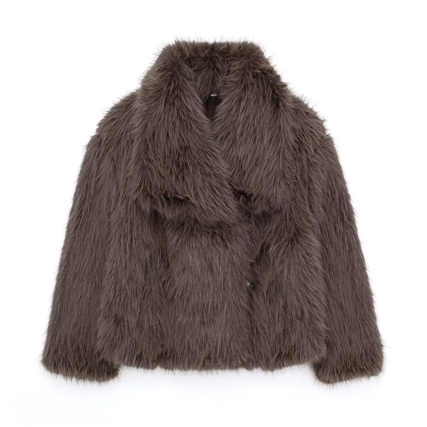 Cozy Chic: Winter Plush Fluffy Lapel Coat