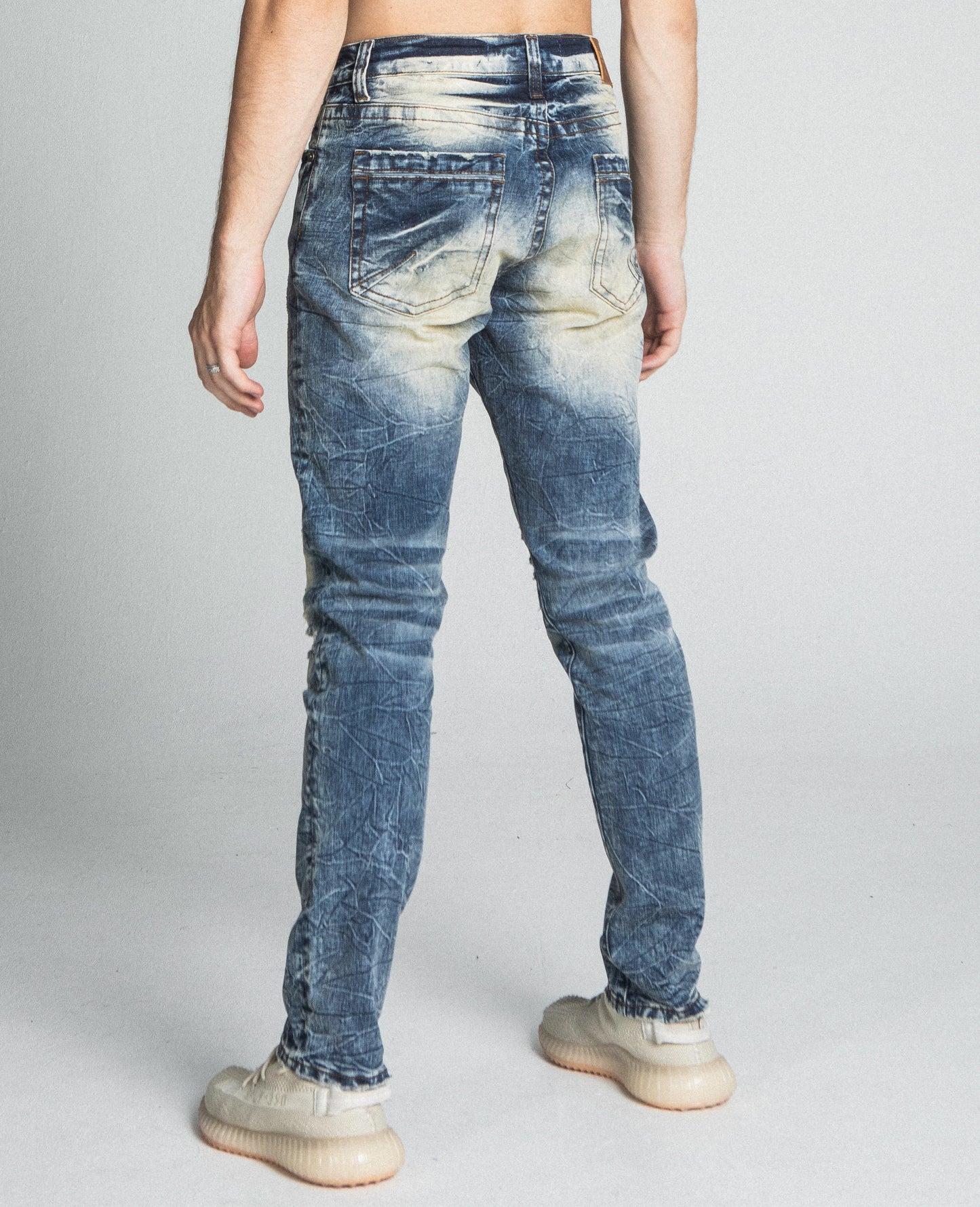 AJ722SL-1 RIPPED VINTAGE SLIM JEANS