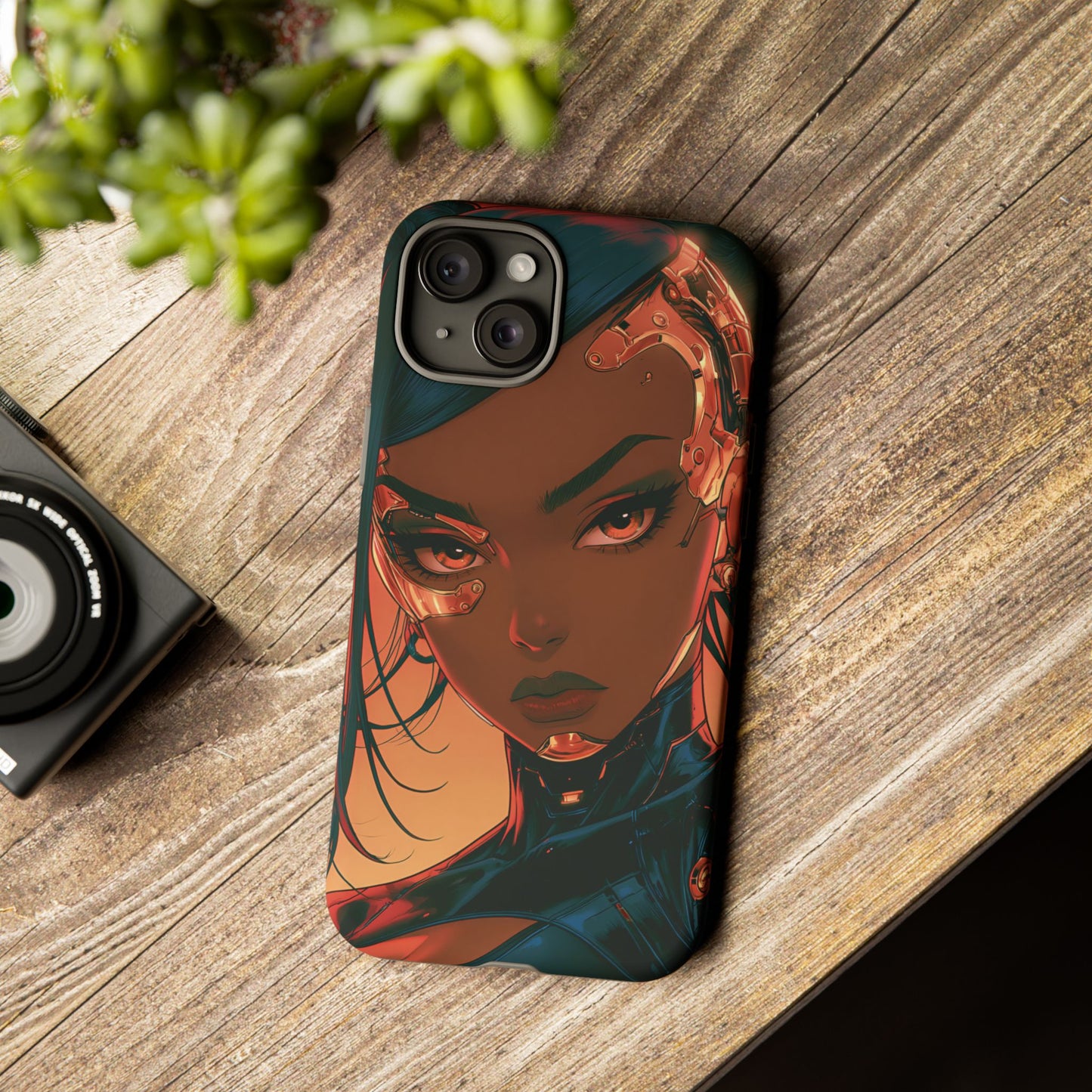 Afrofuturist Phone Case Cyberpunk Woman Art Phone Case Sci Fi