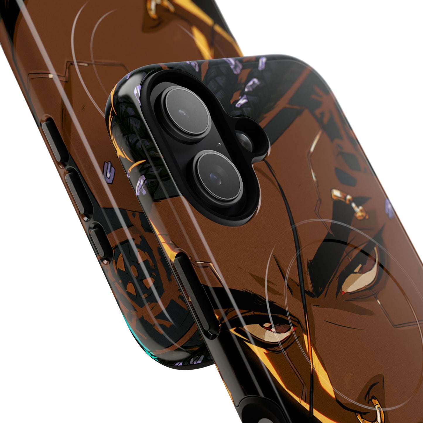 Magnetic Tough Phone Case — Bold Anime Warrior Design