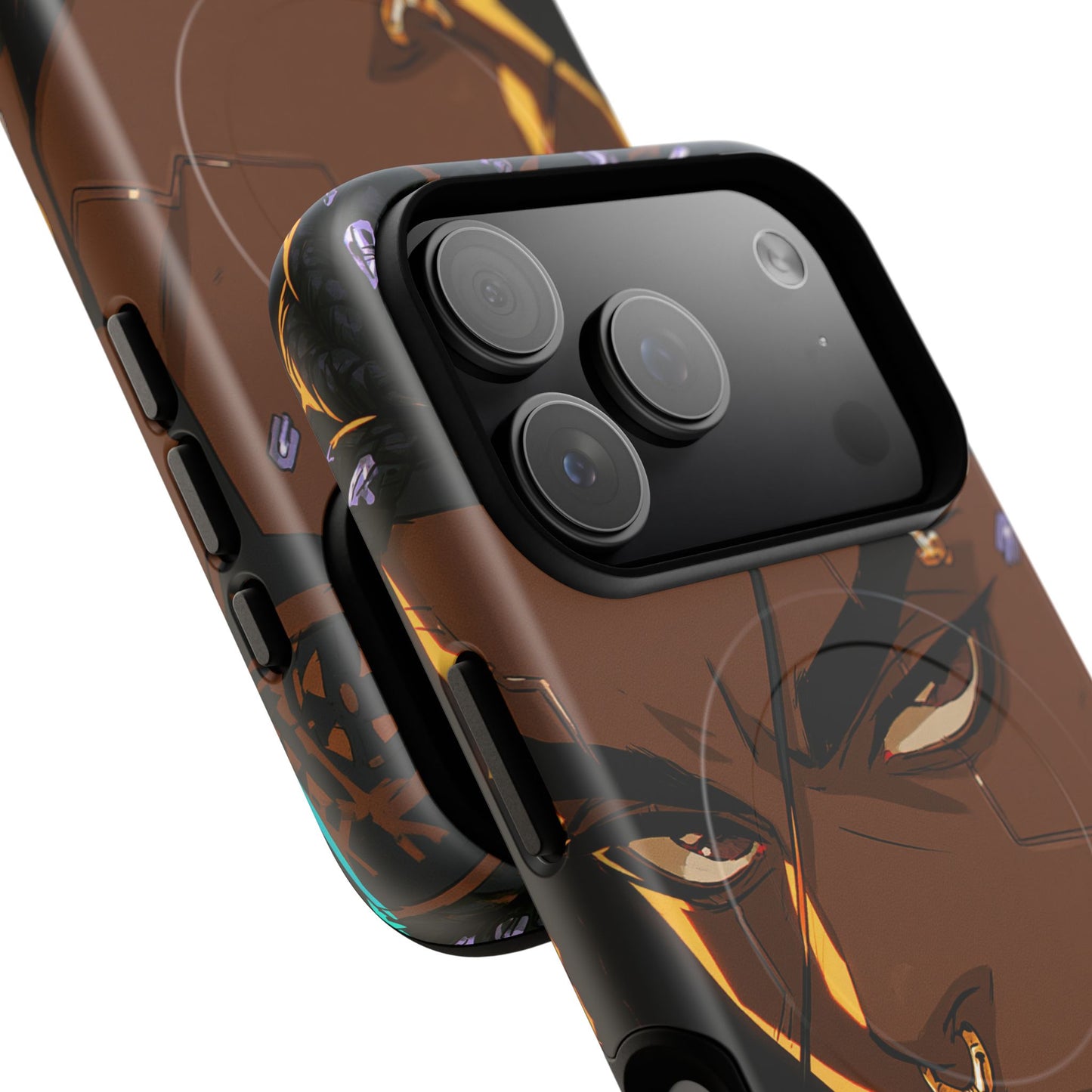 Magnetic Tough Phone Case — Bold Anime Warrior Design