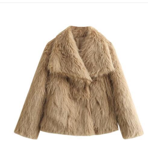 Cozy Chic: Winter Plush Fluffy Lapel Coat