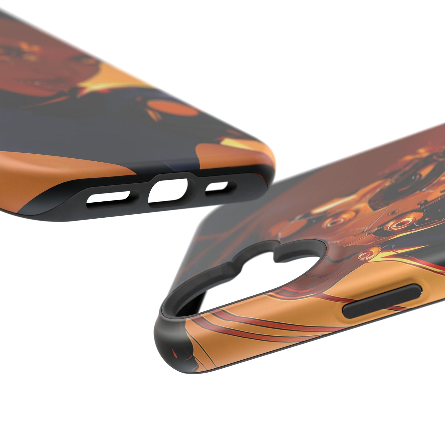 Afrofuturist Phone Case Cyberpunk Woman Art Black Owned Phone Case Sci Fi Melanin Gold Tech Gift