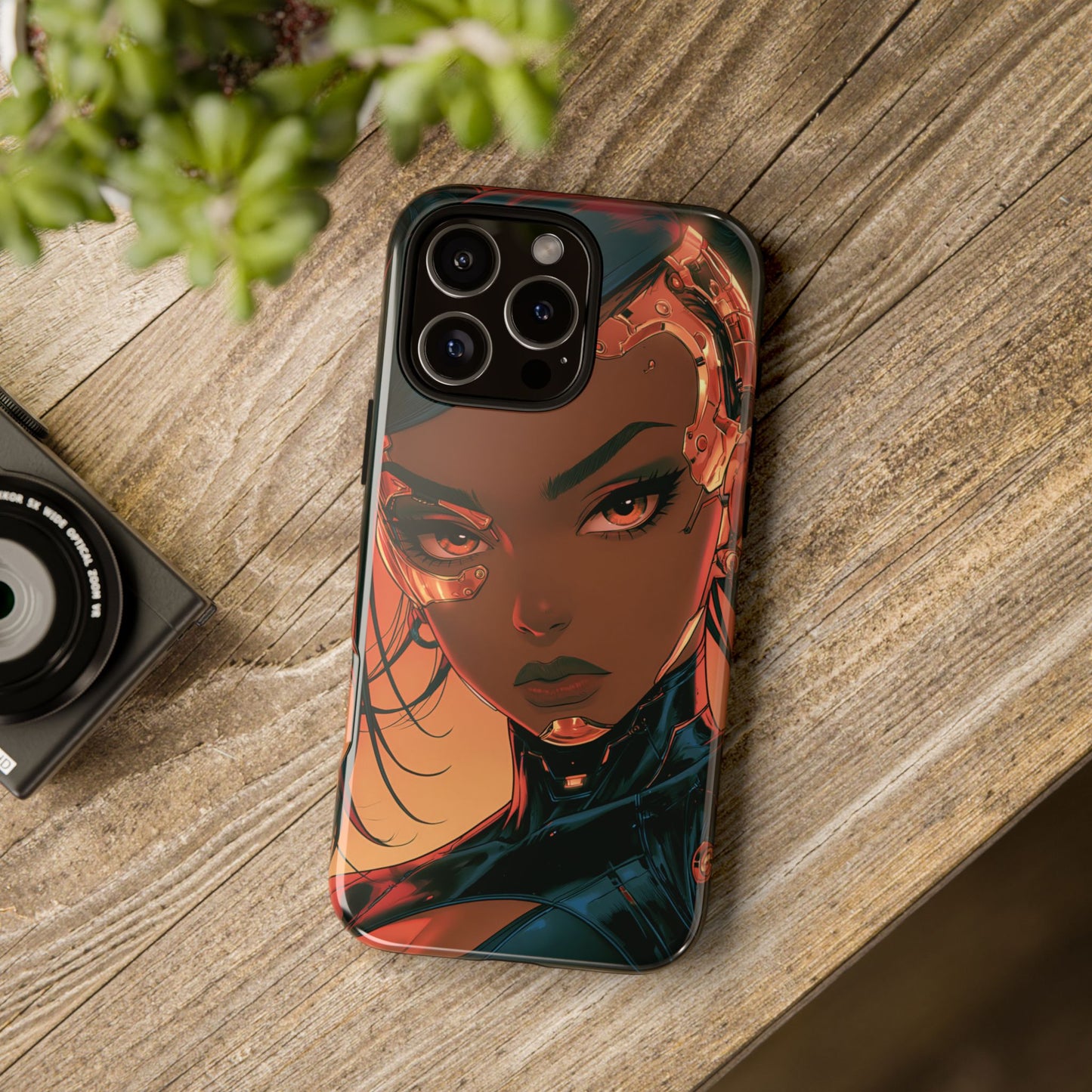 Afrofuturist Phone Case Cyberpunk Woman Art Phone Case Sci Fi