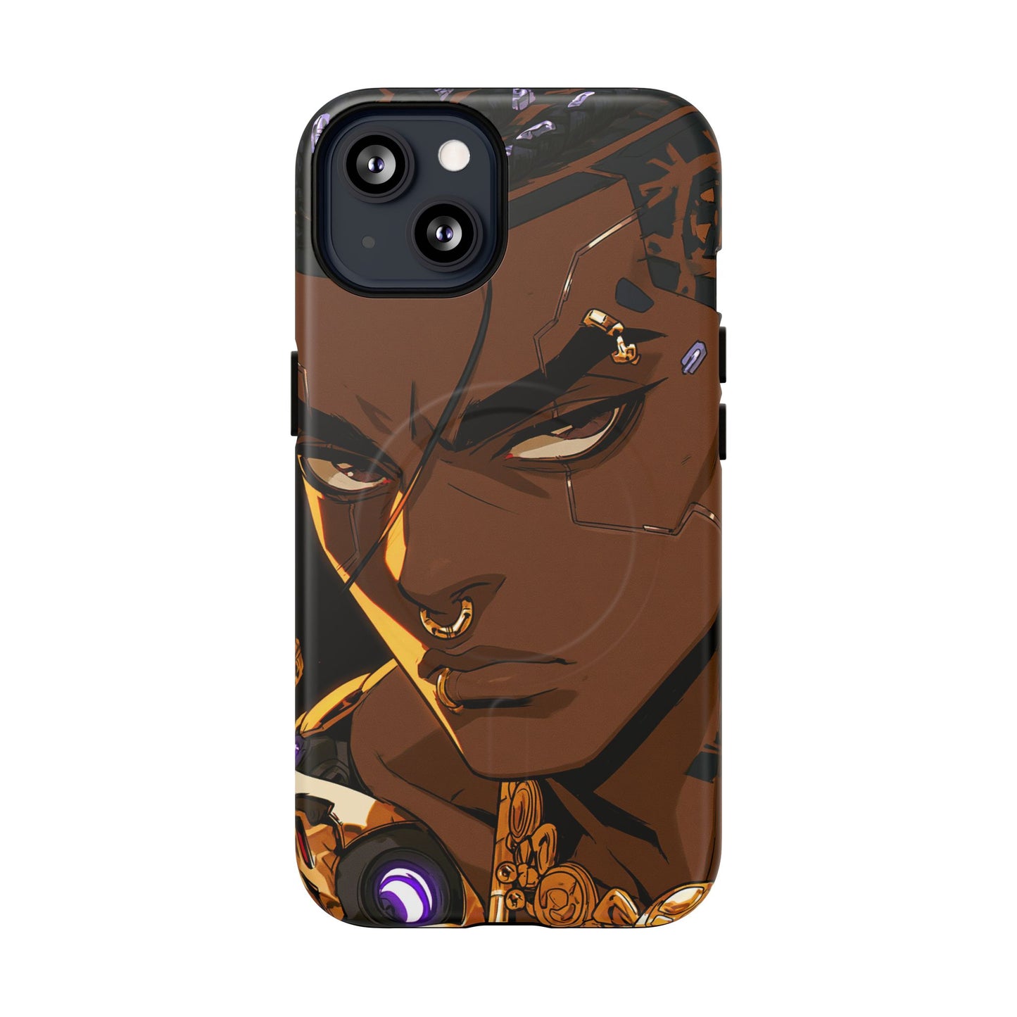 Magnetic Tough Phone Case — Bold Anime Warrior Design