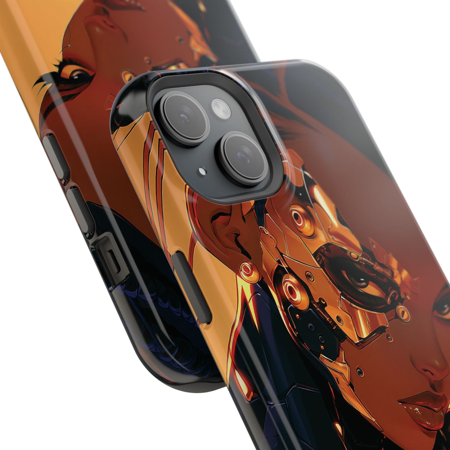 Afrofuturist Phone Case Cyberpunk Woman Art Black Owned Phone Case Sci Fi Melanin Gold Tech Gift