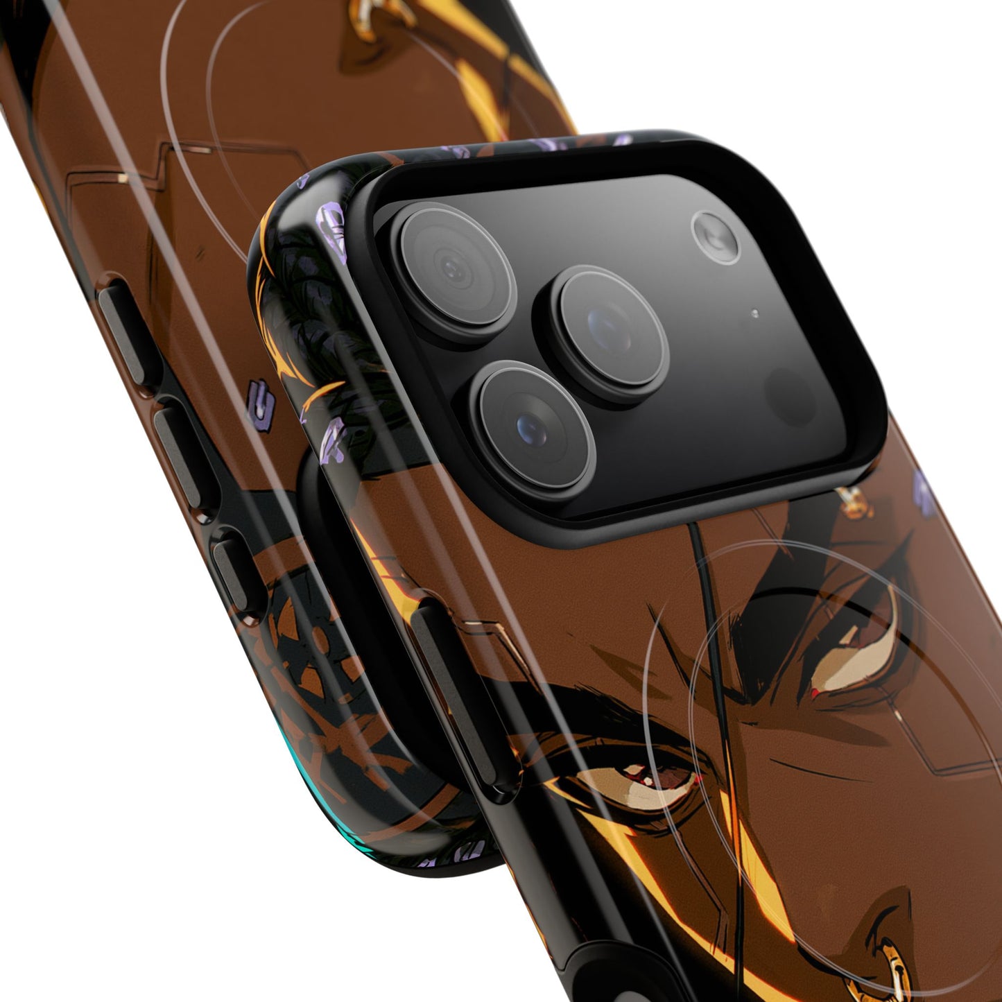 Magnetic Tough Phone Case — Bold Anime Warrior Design