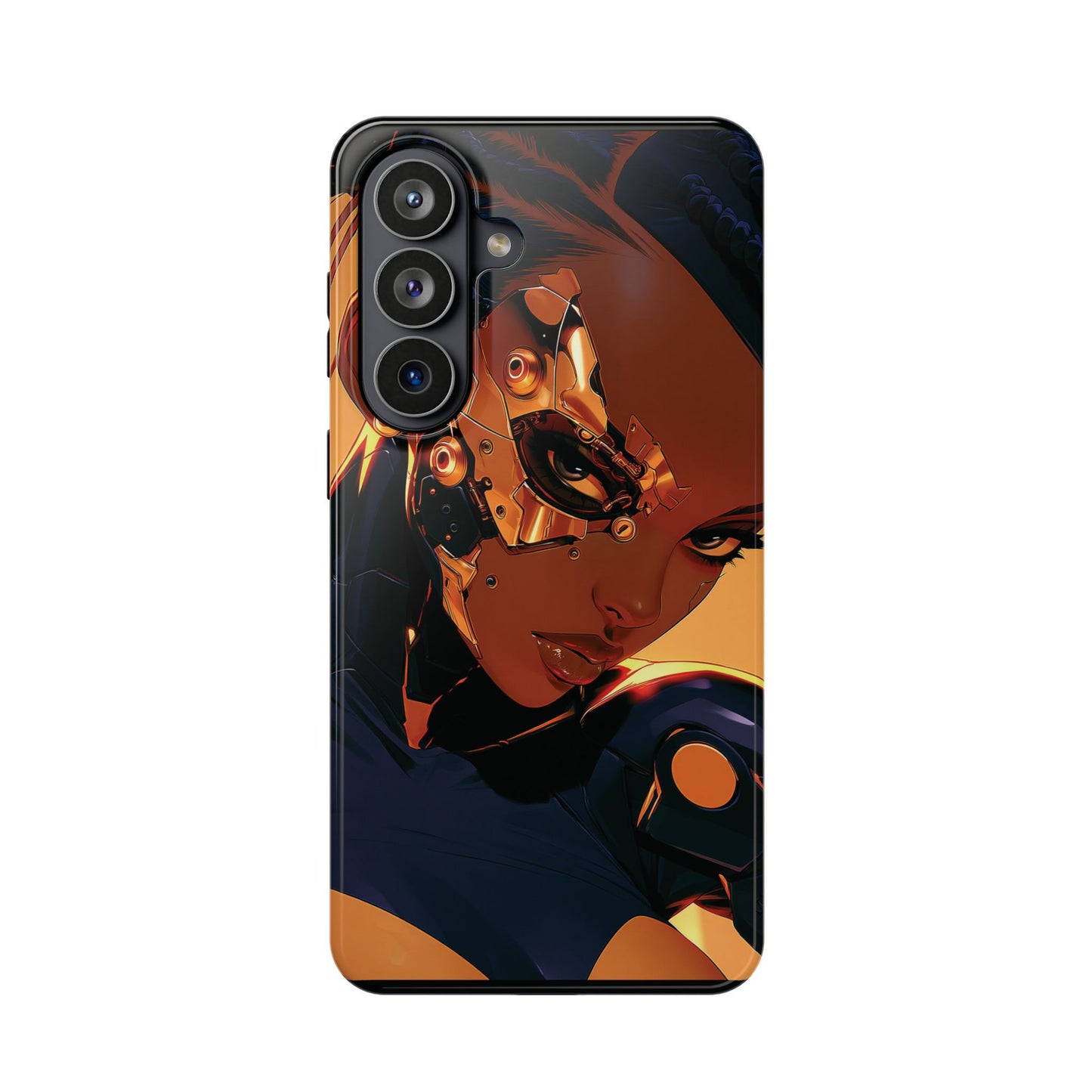 Afrofuturist Phone Case Cyberpunk Woman Art Black Owned Phone Case Sci Fi Melanin Gold Tech Gift