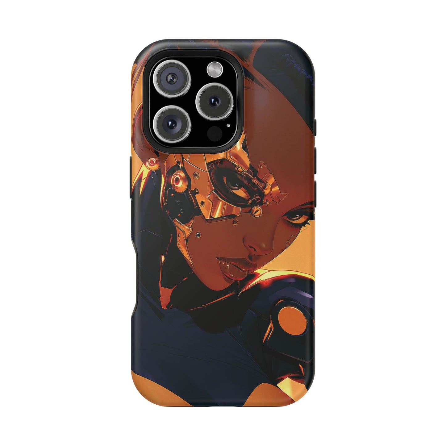 Afrofuturist Phone Case Cyberpunk Woman Art Black Owned Phone Case Sci Fi Melanin Gold Tech Gift