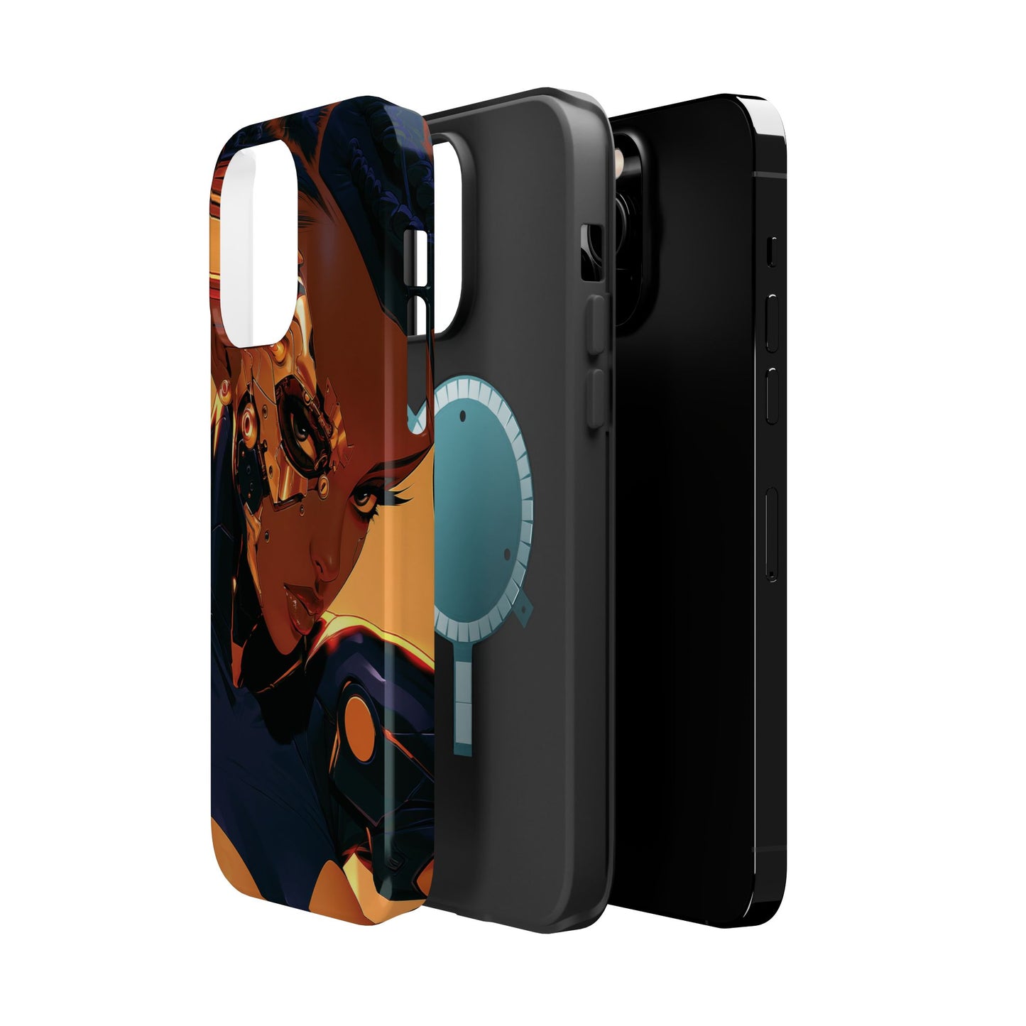 Afrofuturist Phone Case Cyberpunk Woman Art Black Owned Phone Case Sci Fi Melanin Gold Tech Gift