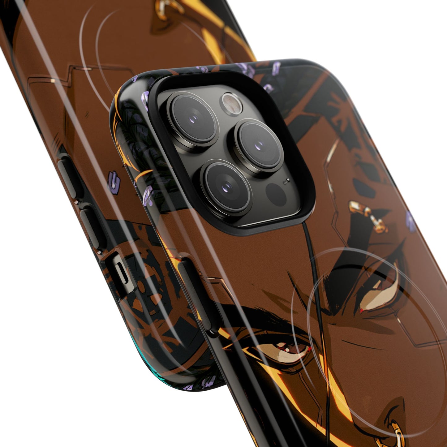 Magnetic Tough Phone Case — Bold Anime Warrior Design