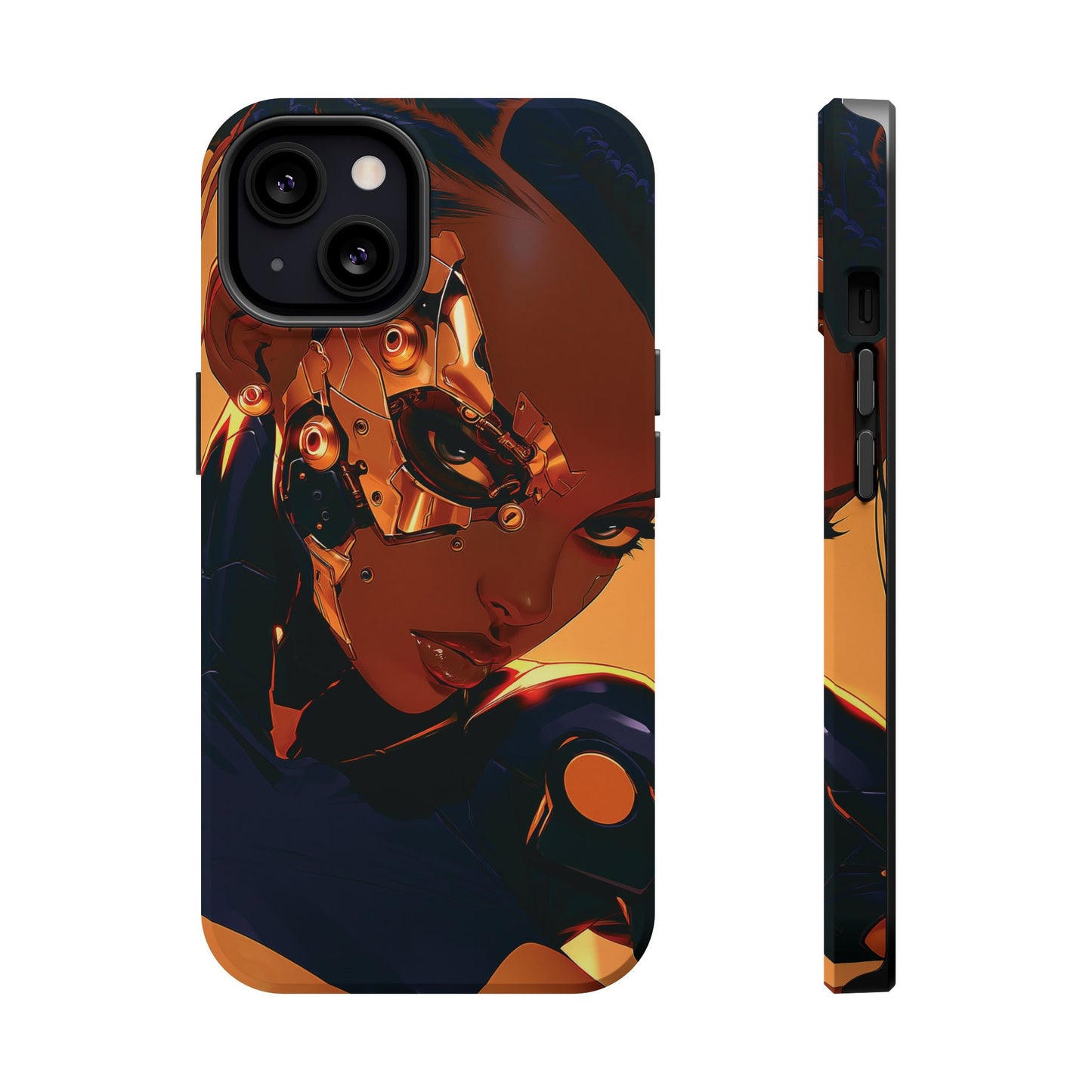 Afrofuturist Phone Case Cyberpunk Woman Art Black Owned Phone Case Sci Fi Melanin Gold Tech Gift