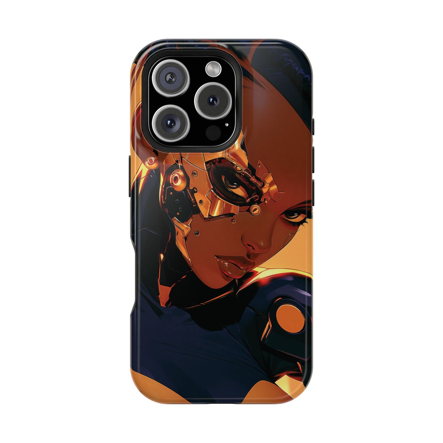 Afrofuturist Phone Case Cyberpunk Woman Art Black Owned Phone Case Sci Fi Melanin Gold Tech Gift
