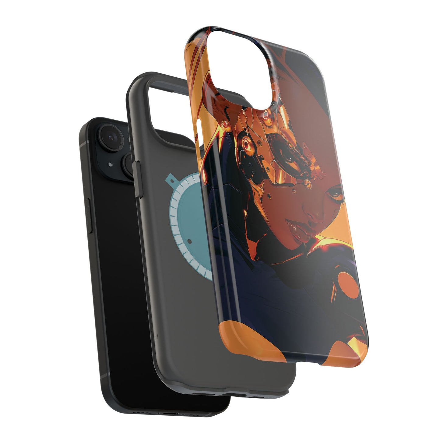 Afrofuturist Phone Case Cyberpunk Woman Art Black Owned Phone Case Sci Fi Melanin Gold Tech Gift