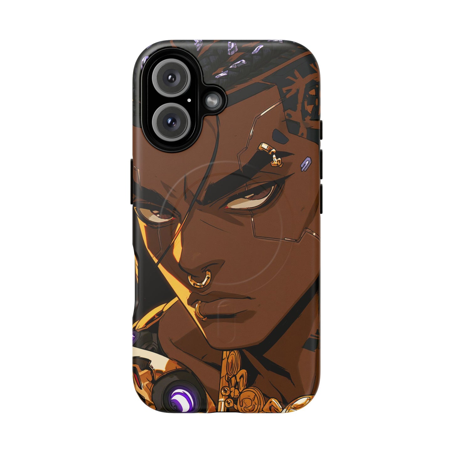 Magnetic Tough Phone Case — Bold Anime Warrior Design