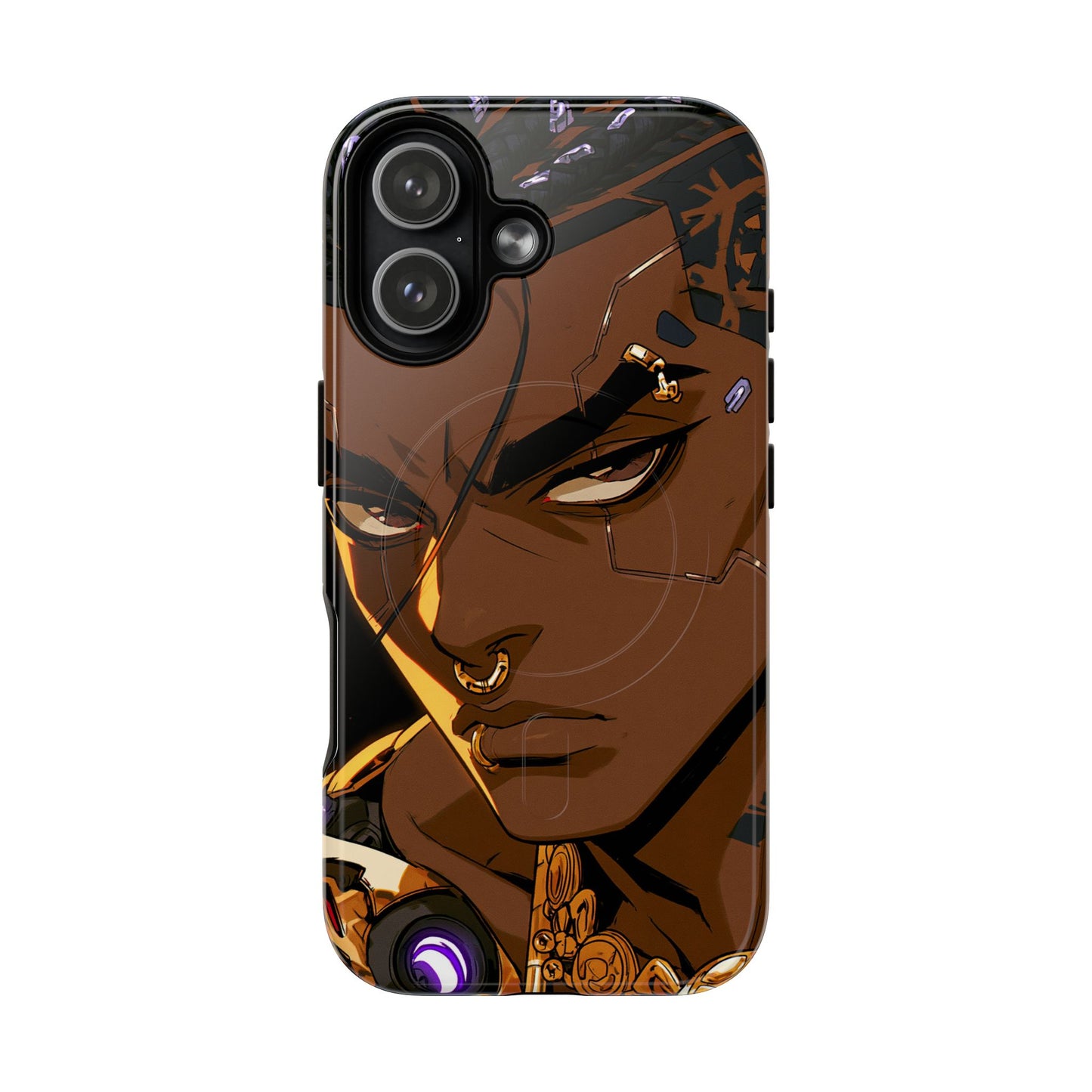 Magnetic Tough Phone Case — Bold Anime Warrior Design