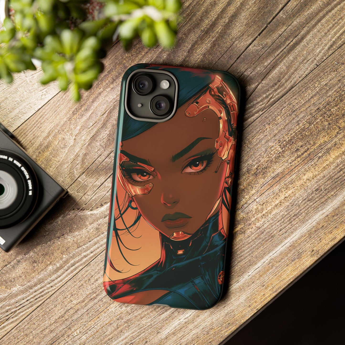 Afrofuturist Phone Case Cyberpunk Woman Art Phone Case Sci Fi