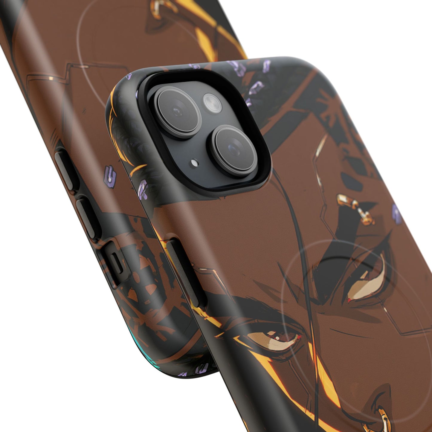 Magnetic Tough Phone Case — Bold Anime Warrior Design