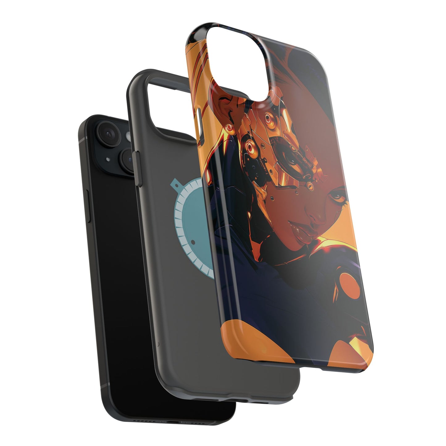 Afrofuturist Phone Case Cyberpunk Woman Art Black Owned Phone Case Sci Fi Melanin Gold Tech Gift