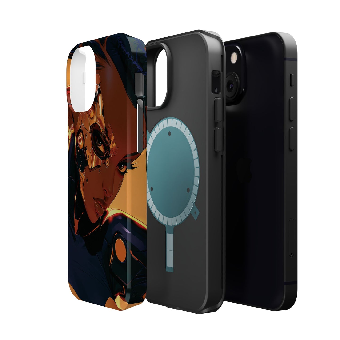 Afrofuturist Phone Case Cyberpunk Woman Art Black Owned Phone Case Sci Fi Melanin Gold Tech Gift