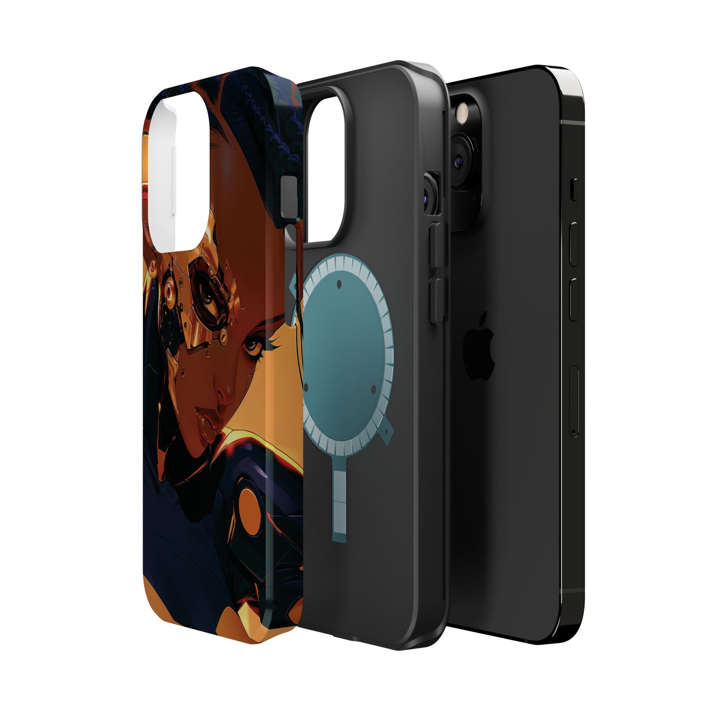 Afrofuturist Phone Case Cyberpunk Woman Art Black Owned Phone Case Sci Fi Melanin Gold Tech Gift