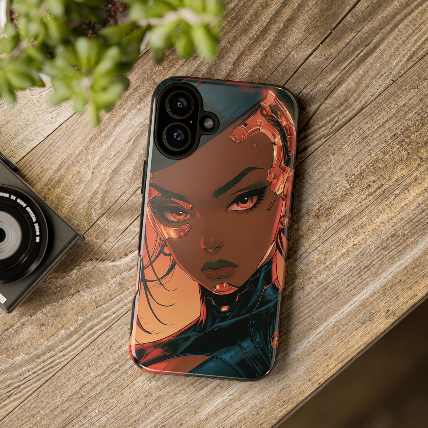 Afrofuturist Phone Case Cyberpunk Woman Art Phone Case Sci Fi