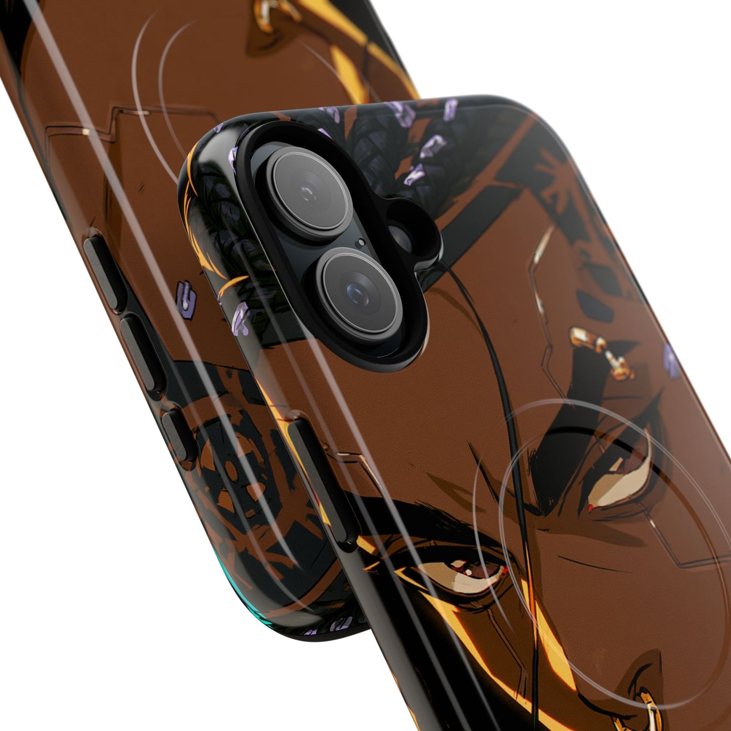Magnetic Tough Phone Case — Bold Anime Warrior Design