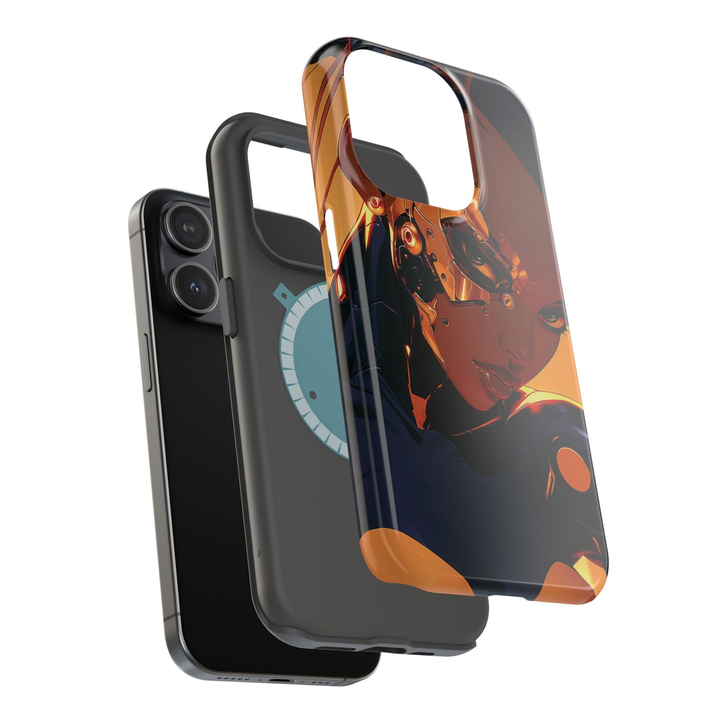 Afrofuturist Phone Case Cyberpunk Woman Art Black Owned Phone Case Sci Fi Melanin Gold Tech Gift