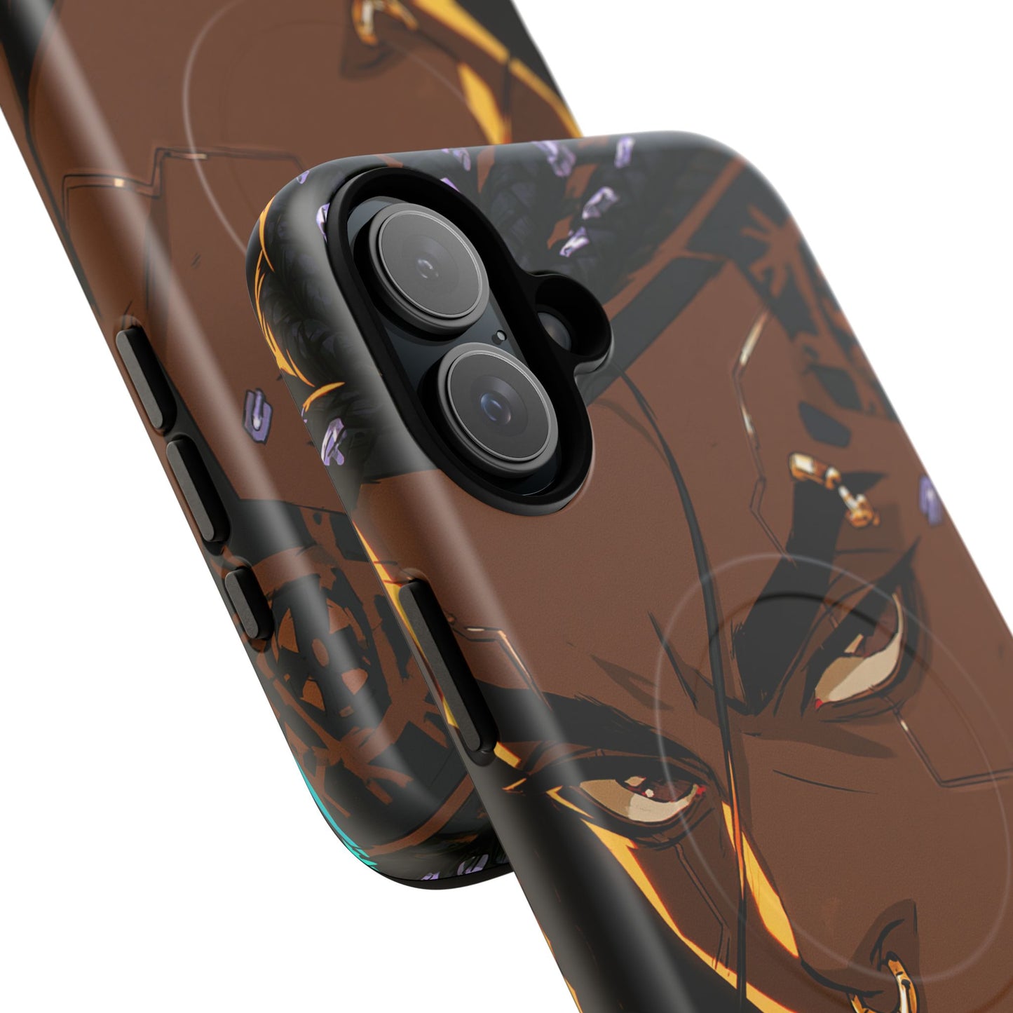 Magnetic Tough Phone Case — Bold Anime Warrior Design