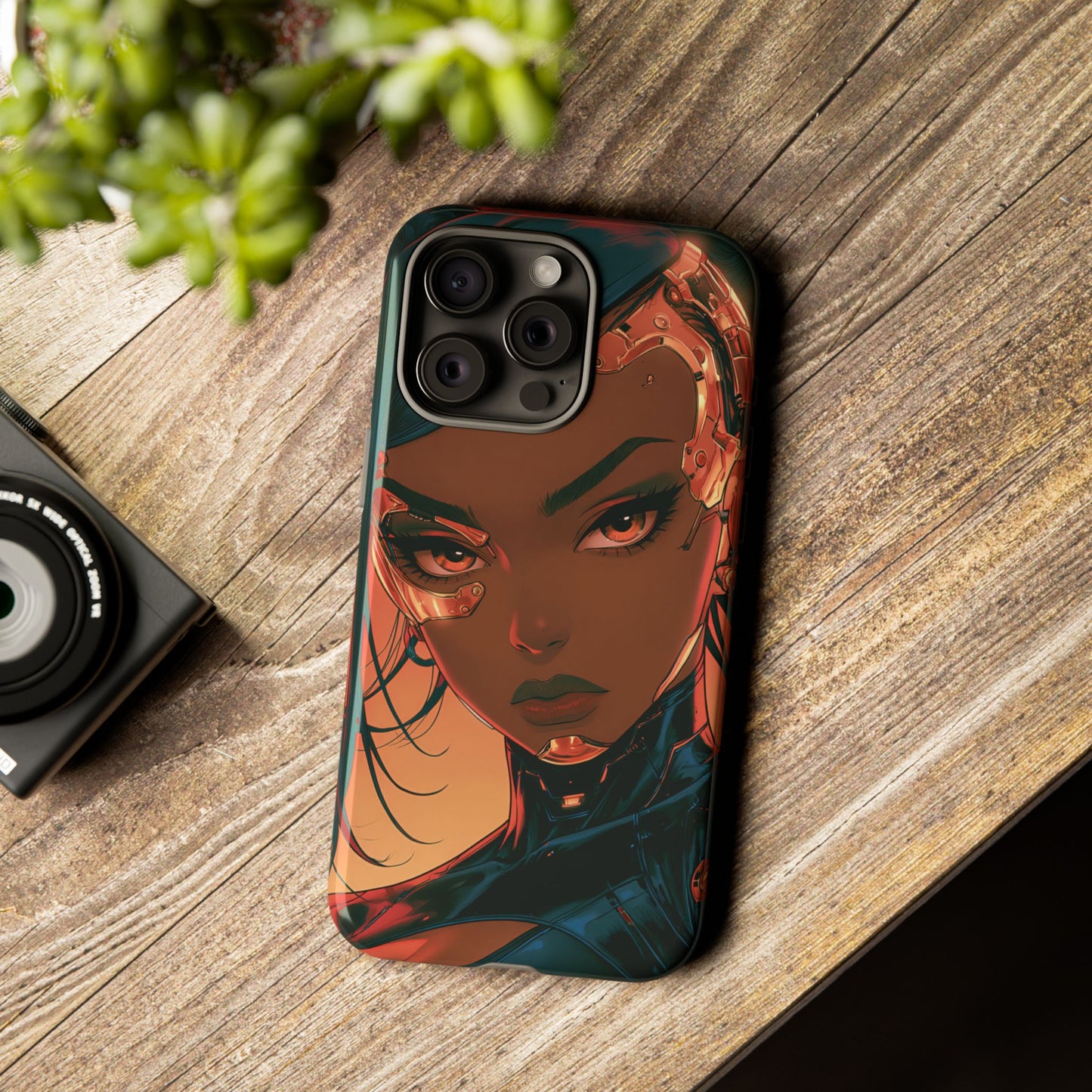 Afrofuturist Phone Case Cyberpunk Woman Art Phone Case Sci Fi