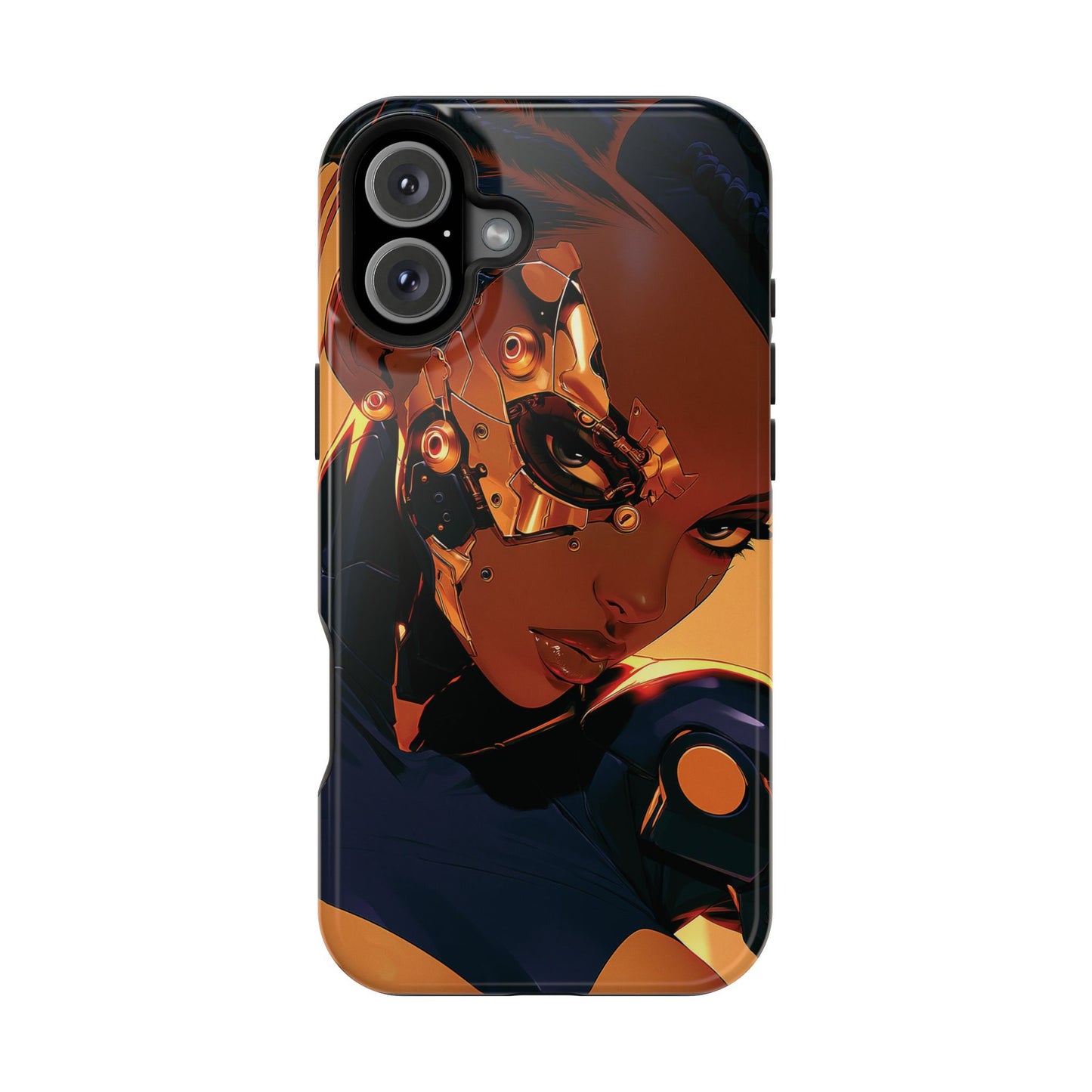 Afrofuturist Phone Case Cyberpunk Woman Art Black Owned Phone Case Sci Fi Melanin Gold Tech Gift