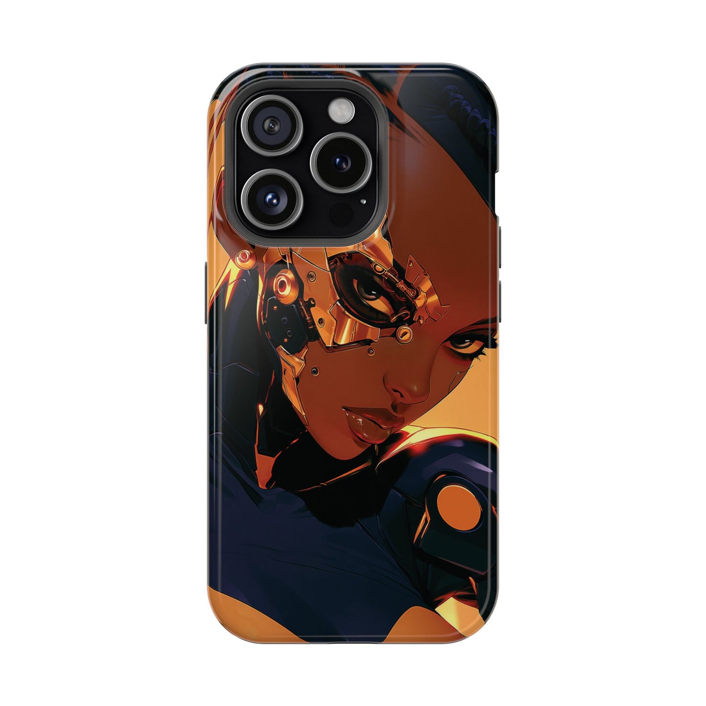 Afrofuturist Phone Case Cyberpunk Woman Art Black Owned Phone Case Sci Fi Melanin Gold Tech Gift