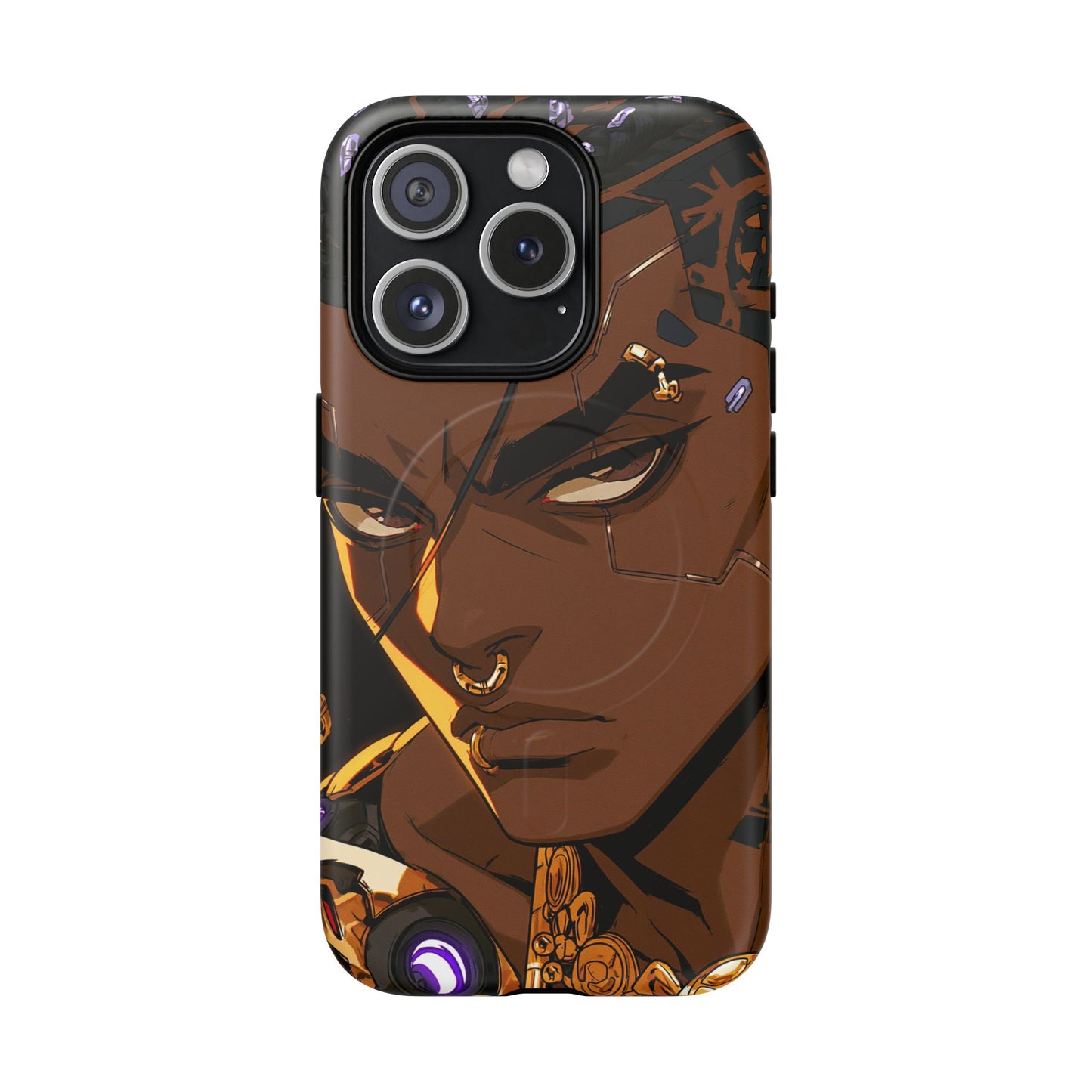 Magnetic Tough Phone Case — Bold Anime Warrior Design