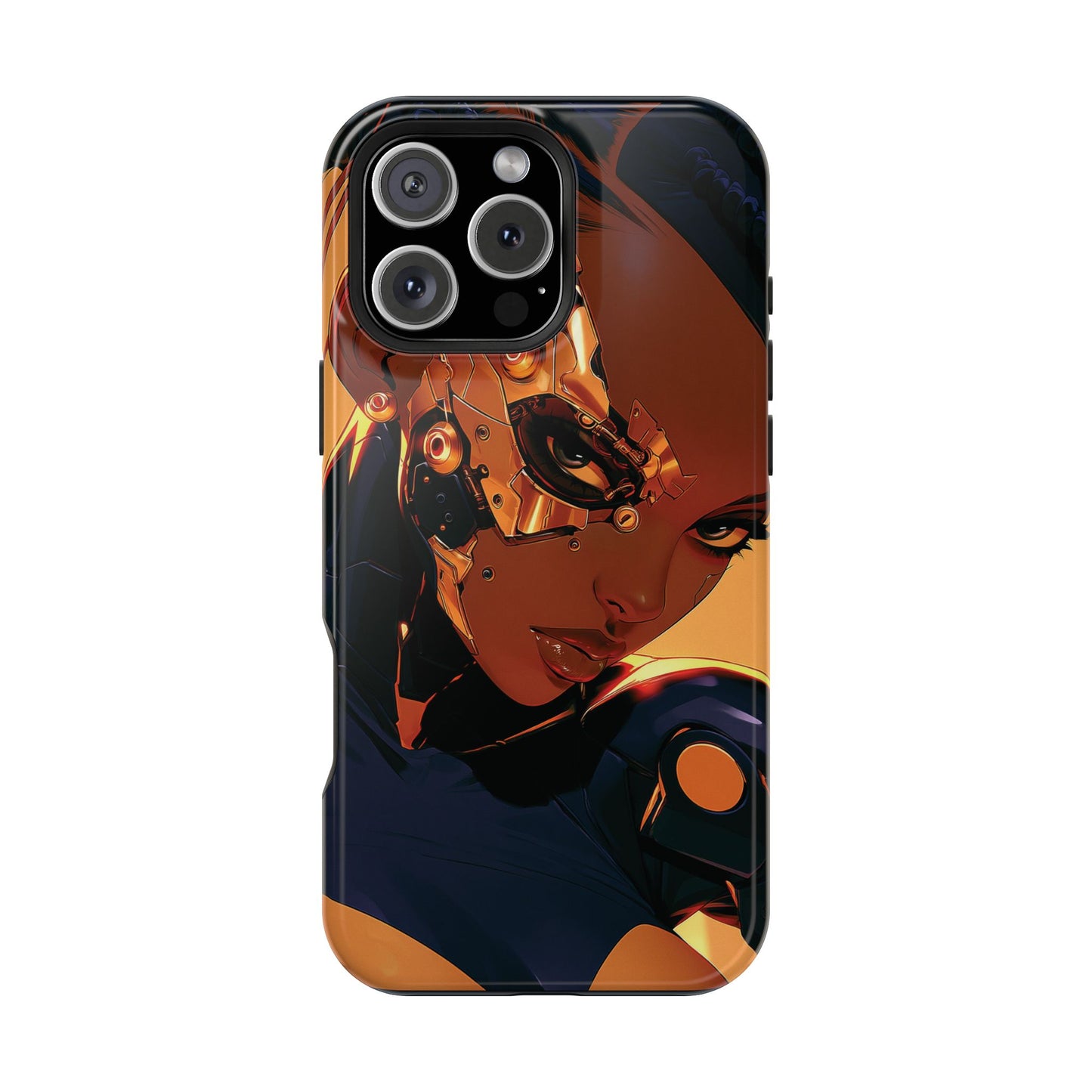 Afrofuturist Phone Case Cyberpunk Woman Art Black Owned Phone Case Sci Fi Melanin Gold Tech Gift