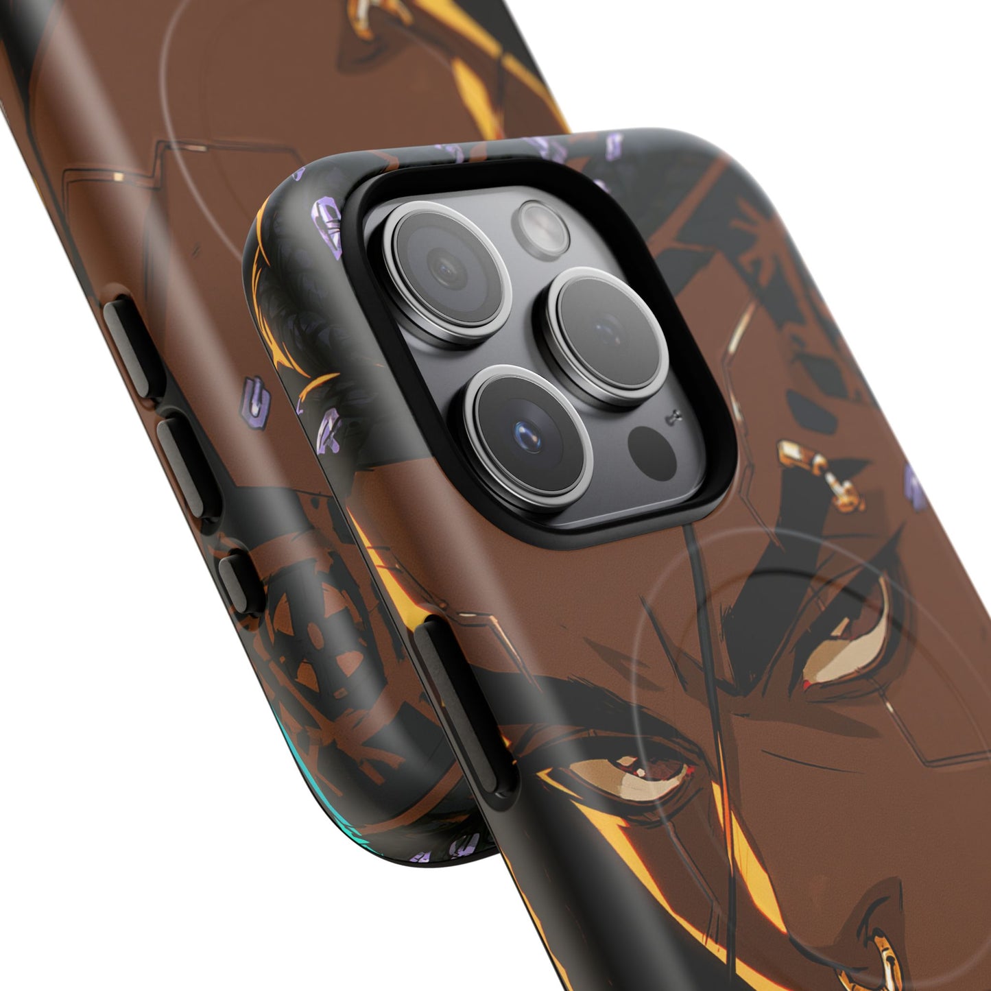 Magnetic Tough Phone Case — Bold Anime Warrior Design