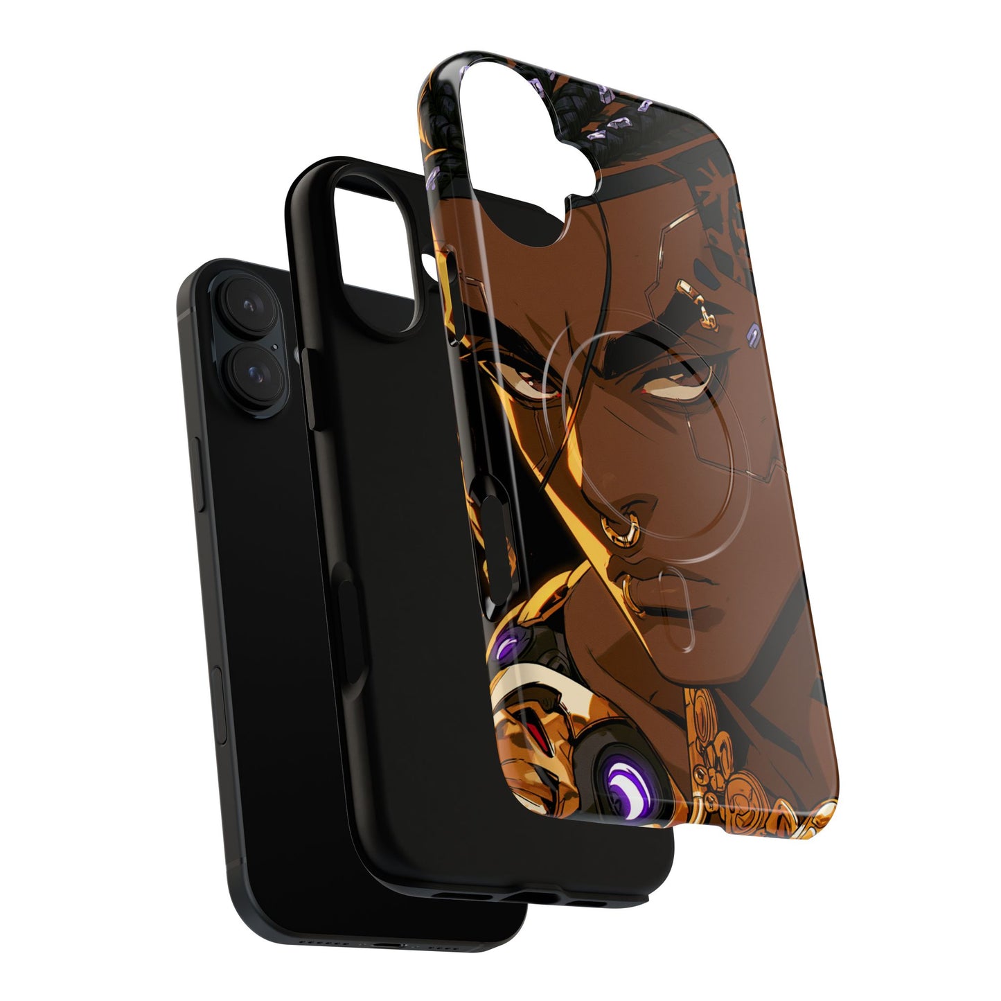Magnetic Tough Phone Case — Bold Anime Warrior Design