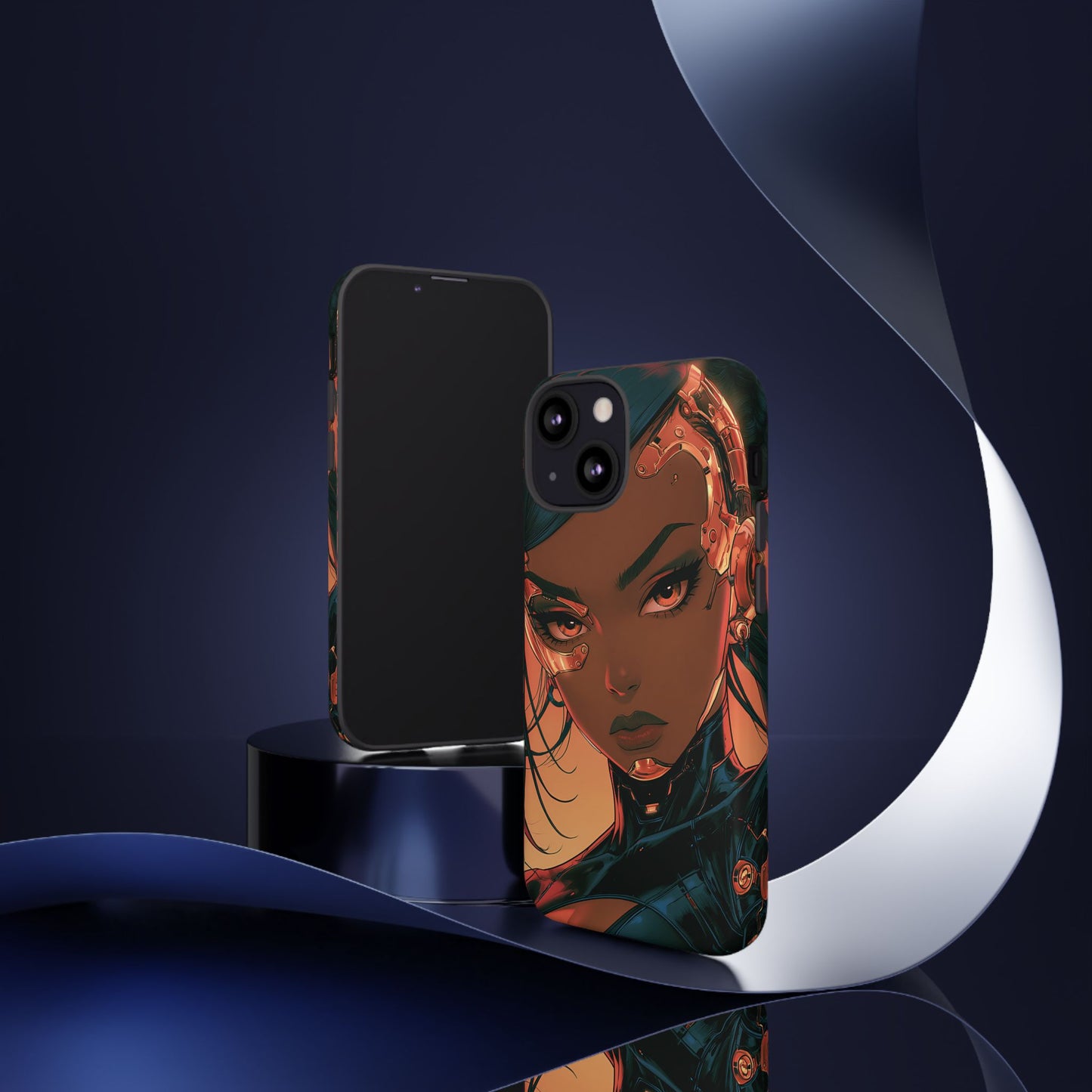 Afrofuturist Phone Case Cyberpunk Woman Art Phone Case Sci Fi