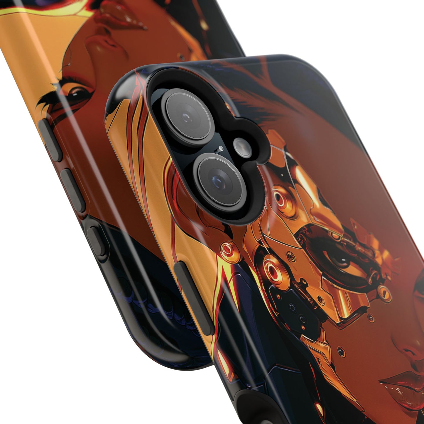 Afrofuturist Phone Case Cyberpunk Woman Art Black Owned Phone Case Sci Fi Melanin Gold Tech Gift
