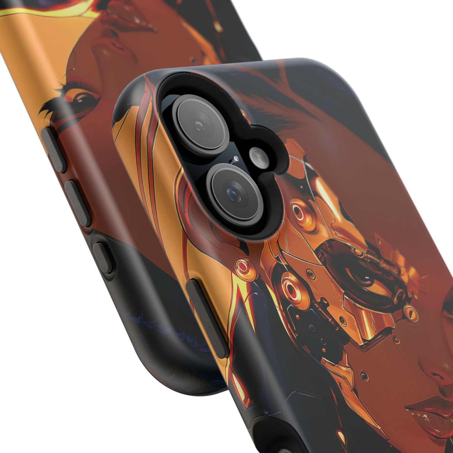 Afrofuturist Phone Case Cyberpunk Woman Art Black Owned Phone Case Sci Fi Melanin Gold Tech Gift