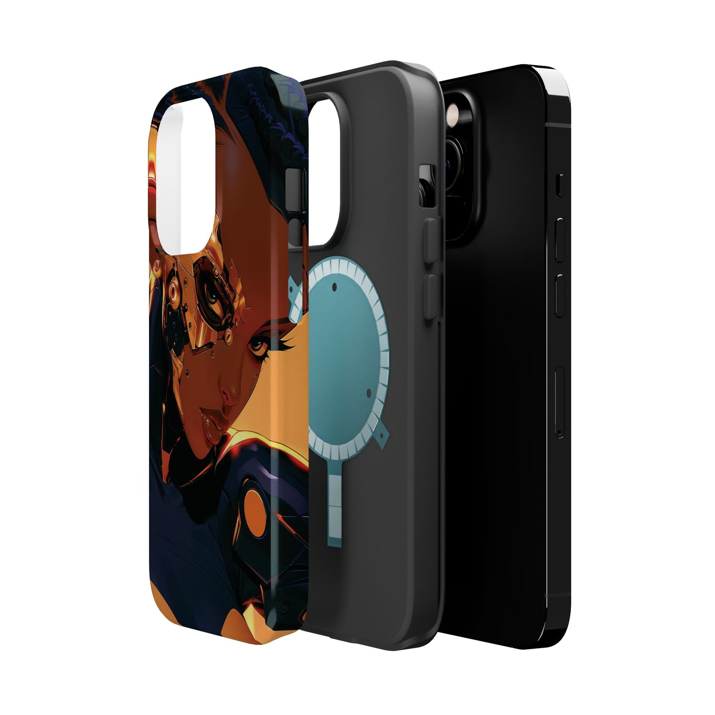 Afrofuturist Phone Case Cyberpunk Woman Art Black Owned Phone Case Sci Fi Melanin Gold Tech Gift
