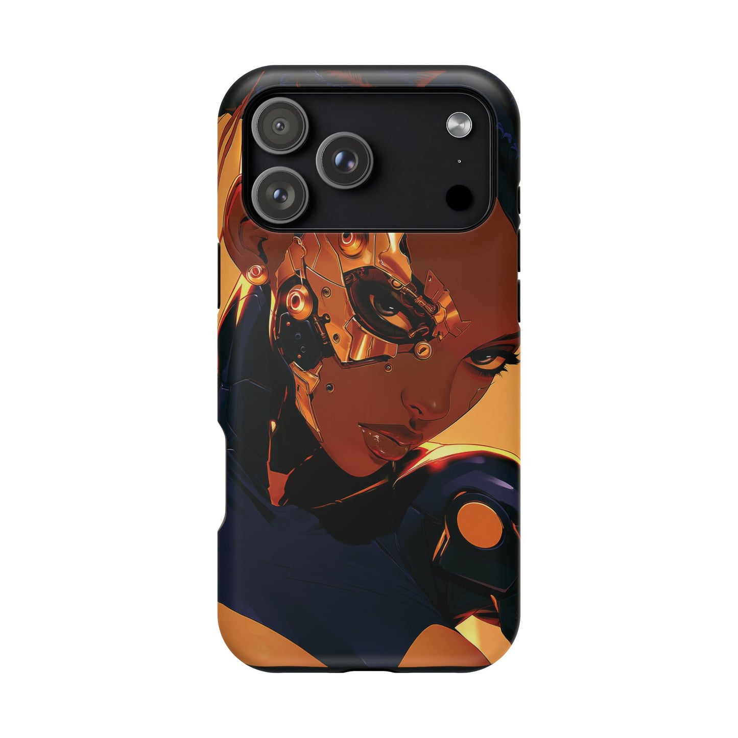 Afrofuturist Phone Case Cyberpunk Woman Art Black Owned Phone Case Sci Fi Melanin Gold Tech Gift