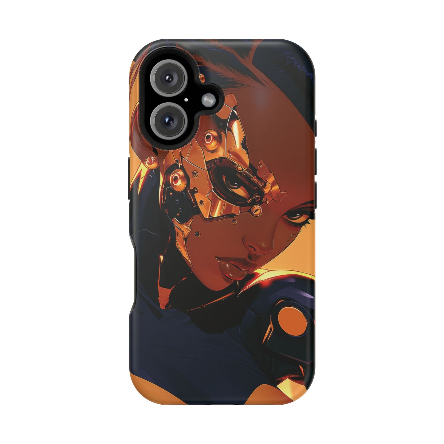 Afrofuturist Phone Case Cyberpunk Woman Art Black Owned Phone Case Sci Fi Melanin Gold Tech Gift