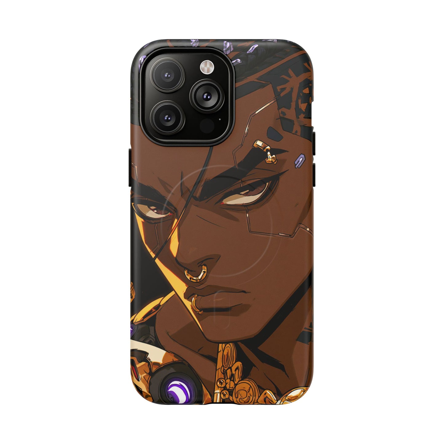Magnetic Tough Phone Case — Bold Anime Warrior Design